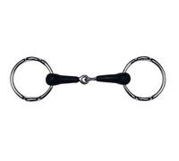 Mors pour cheval releveur caoutchouc brisé Feeling Noir 125 mm