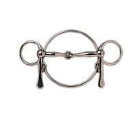 Mors pour cheval spatule et anneau Sefton Argenté 12,5 cm