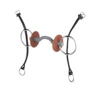 Mors releveur pour cheval avec canon à passage de langue, doux Beris Gris 140 mm
