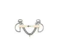 Mors simple joint Soyo Happy mouth kimberwick Blanc 115 mm