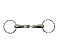Mors simple pour cheval creuse, épaisse, à une seule articulation York Argenté 13,5 cm