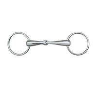 Mors simple pour cheval inox massif HKM 16 mm Argenté 60x115 mm