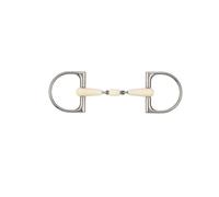 Mors verdum pour cheval double articulation Soyo Happy mouth king D Blanc 135 mm