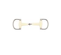Mors verdum pour cheval simple joint Soyo Happy mouth D racing Blanc 125 mm