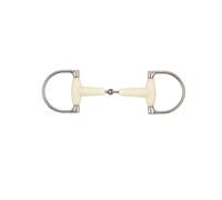 Mors verdum pour cheval simple joint Soyo Happy mouth round D Blanc 135 mm
