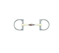 Mors verdun double joint pour cheval Soyo Happy Mouth Argenté 135 cm