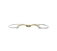 Mors verdun pour cheval double brisure Kavalkade KavalBit Doré 115 mm