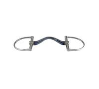 Mors verdun pour cheval Trust Sweet Iron Dee Medium Port 16 Bleu 12,5 cm