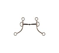 Mors western snaffle pour cheval à joues longues en acier inoxydable Pool's 1168 Argenté 12,5 cm