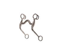 Mors western snaffle pour cheval à port moyen en acier inoxydable Pool's Argenté 12,5 cm