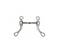 Mors western snaffle pour cheval anti-collapse en fer Metalab Argenté 12,5 cm