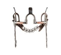Mors western snaffle pour cheval avec barres cuivres cuivres et joints moyens gravés Metalab BF Argenté 13 cm