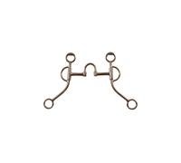 Mors western snaffle pour cheval avec joues moyennes en acier inoxydable Pool's Argenté 12,5 cm