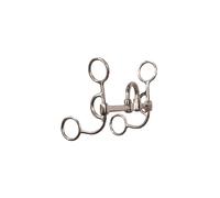 Mors western snaffle pour cheval court Metalab Argenté 12,5 cm