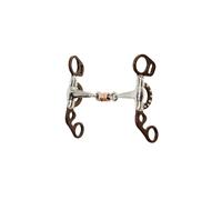 Mors western snaffle pour cheval en acier inoxydable Metalab Antique Argenté 12,5 cm
