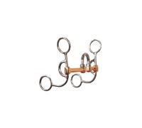 Mors western snaffle pour cheval en acier inoxydable Metalab Argenté 12,5 cm