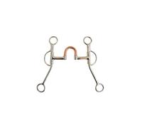 Mors western snaffle pour cheval en cuivre Pool's Argenté 12,5 cm