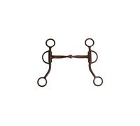 Mors western snaffle pour cheval incrustés en cuivre Pool's Noir 12,5 cm