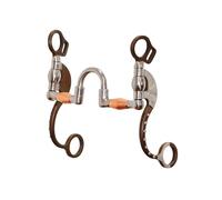 Mors western snaffle pour cheval Metalab Antique Marron TU