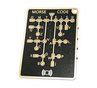 Morse Code Card- Interactive Signal Trainer, 2.12 Inches LED Button System with Encoding Practice, Communication Tool, Learning Kit, Code Puzzle Board for Hobby Training Skill Development Messaging