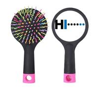 Morse Code Hello Dot Line Expression Brosse à cheveux démêlante Base coussin
