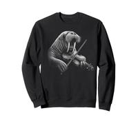 Morse jouant du violon violoniste amoureux des animaux Sweatshirt
