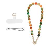 MORSUNBELA Bracelet Telephone Chaîne de Téléphone Portable, Bijoux de Telephone Lanière de Téléphone Perlée Chaine Telephone Portable, Chaîne de Téléphone Portable Perles (Vert 51)