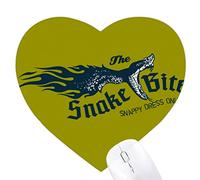morsure de illustrarion animale motif serpent Jeux de tapis de souris en forme de coeur