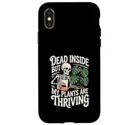 Mort À L'intérieur mais Mes Plantes Prospèrent Squelette Coque pour iPhone X/XS