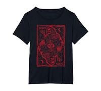 Mort Enfer Illustration Design Satan Diable Rouge Cadeau T-Shirt, Femme Grandes Tailles, Noir, 6X