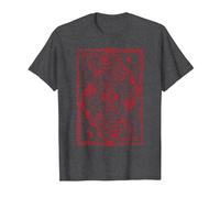 Mort Enfer Illustration Design Satan Diable Rouge Cadeau T-Shirt, Homme, Chiné Foncé, XL