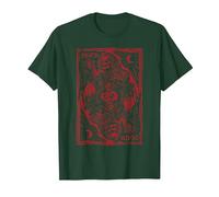 Mort Enfer Illustration Design Satan Diable Rouge Cadeau T-Shirt, Homme, Vert Forêt, S