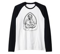 Mort, relique, relique, squelette, prophète, ange, travail noir Manche Raglan
