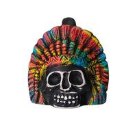 Mort Whistle, sifflet aztèque en céramique crâne fou sifflet | Terror Camping Safety & Survival Equipment for Halloween, Musées, Intérieur & Extérieur,