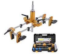 mortaise de serrure de porte, kit d'installation de serrure de porte 18 pièces avec 3 couteaux en carbure de tungstène gabarit de mortaisage pour installation/remplacement de serrure de porte en bois