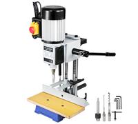Mortaiseuse à Bédane Carré-VEVOR-550 W-Machine à Percer Bois d'Établi Électrique avec Ensemble Forets-2800 tr/min