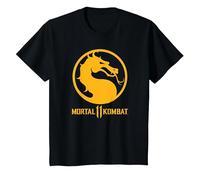 Mortal Kombat 11 Dragon Logo T-Shirt, Enfant, Noir, 4 Ans