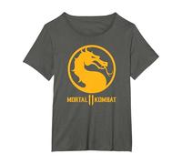Mortal Kombat 11 Dragon Logo T-Shirt, Femme Grandes Tailles, Asphalte, 5X