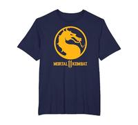 Mortal Kombat 11 Dragon Logo T-Shirt, Homme Grandes Tailles, Bleu Marine, 4X Tall