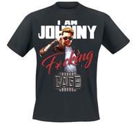 Mortal Kombat I Am Johnny Cage Homme T-Shirt Manches Courtes Noir XL