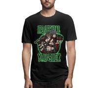 Mortal-Kombat-SHAO-KAHN-Men-Hipster-Tees-Short-Sleeve-Round-Neck-T-Shirt Black