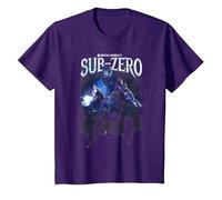 Mortal Kombat X Sub-Zero T-Shirt, Enfant, Violet, 3 Ans