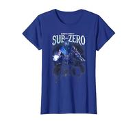Mortal Kombat X Sub-Zero T-Shirt, Femme, Bleu Royal, XL