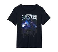 Mortal Kombat X Sub-Zero T-Shirt, Femme Grandes Tailles, Noir, 4X