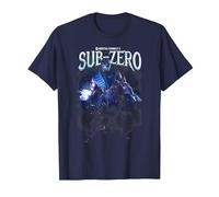 Mortal Kombat X Sub-Zero T-Shirt, Homme, Bleu Marine, 6XL