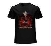 Mortal Sin Mayhemic Destruction Thrash Metal Evildead Toxik Men Short-Sleeve T-Shirts Black XL