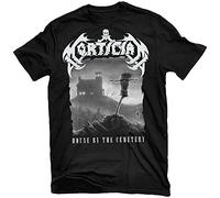Mortician House The Cemetery Men Black Cotton T-Shirt Print Tee Shirts M