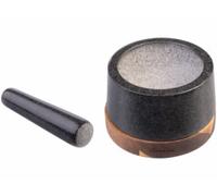 Mortier Ø 14 cm et pilon en granit avec support en bois Rosenstein & Söhne