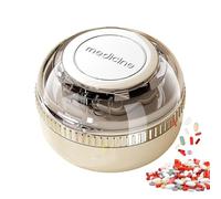 Mortier à comprimés, outil portable réglable avec compartiment de rangement, coupe-comprimés portable | pour personnes âgées, voyages, accompagnement des animaux domestiques, sport, fitness