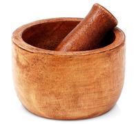 Mortier à épices en bois de manguier - EXCELLENT HOUSEWARE - 10x6,5 cm - Naturel - Résistant à l'humidité